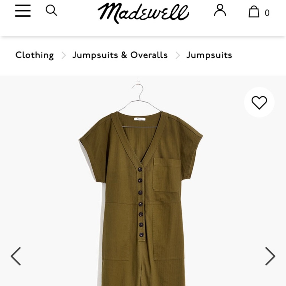 Madewell Cap Sleeve Jumpsuit